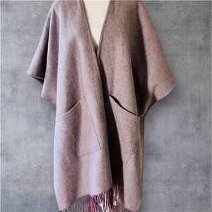 Nordstrom Mauve Wrap with Fringe